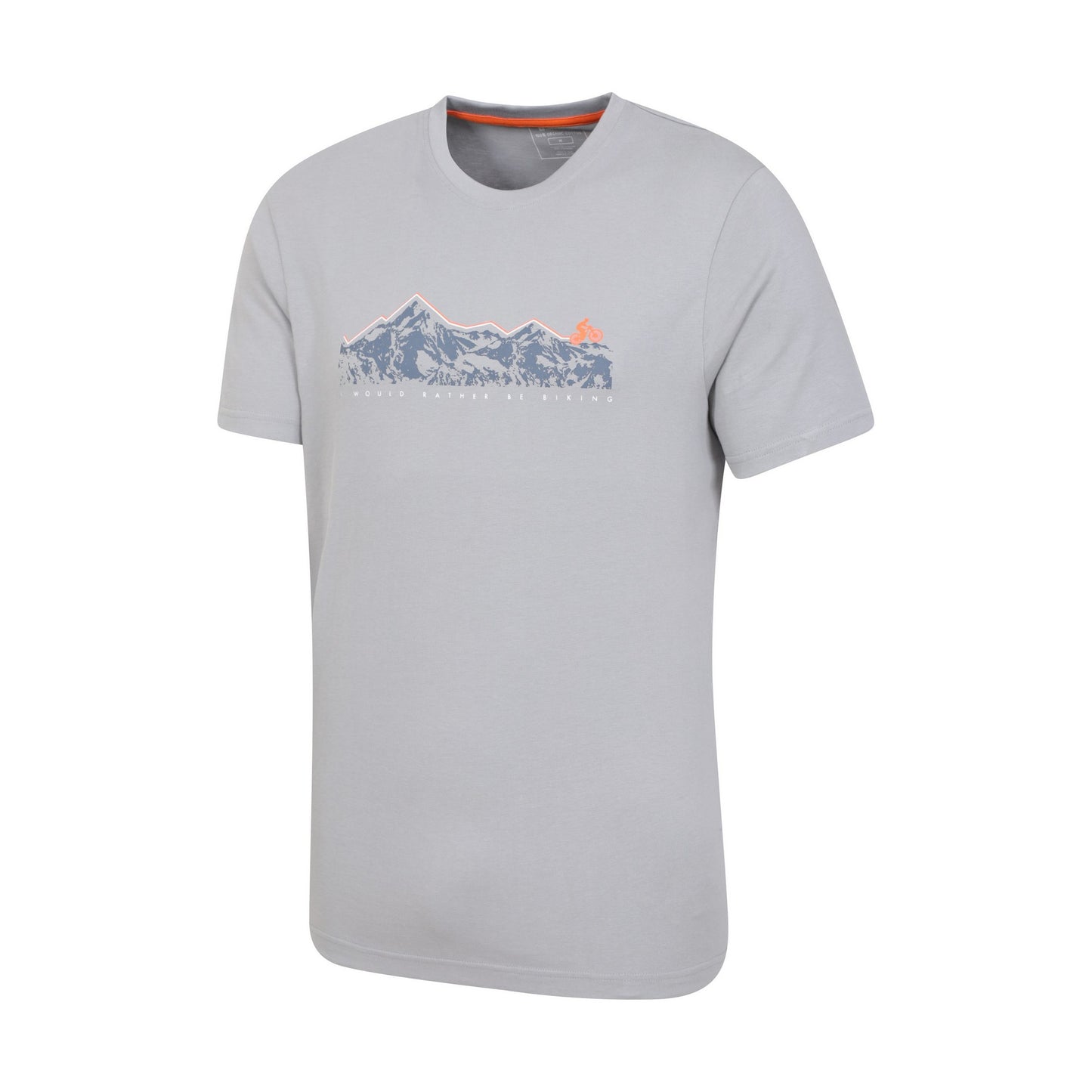 Grey - Back - Mountain Warehouse Mens Bike Organic Cotton T-Shirt