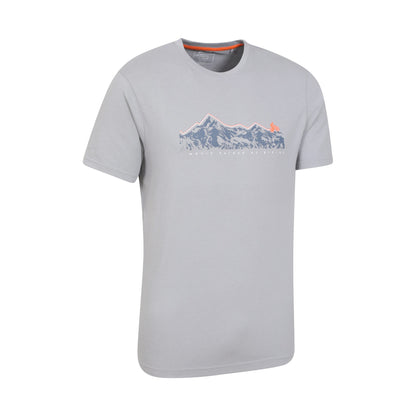 Grey - Side - Mountain Warehouse Mens Bike Organic Cotton T-Shirt