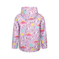 Pink-Blue - Side - Mountain Warehouse Childrens-Kids Exodus Unicorn Wind Resistant Soft Shell Jacket
