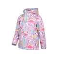 Pink-Blue - Lifestyle - Mountain Warehouse Childrens-Kids Exodus Unicorn Wind Resistant Soft Shell Jacket