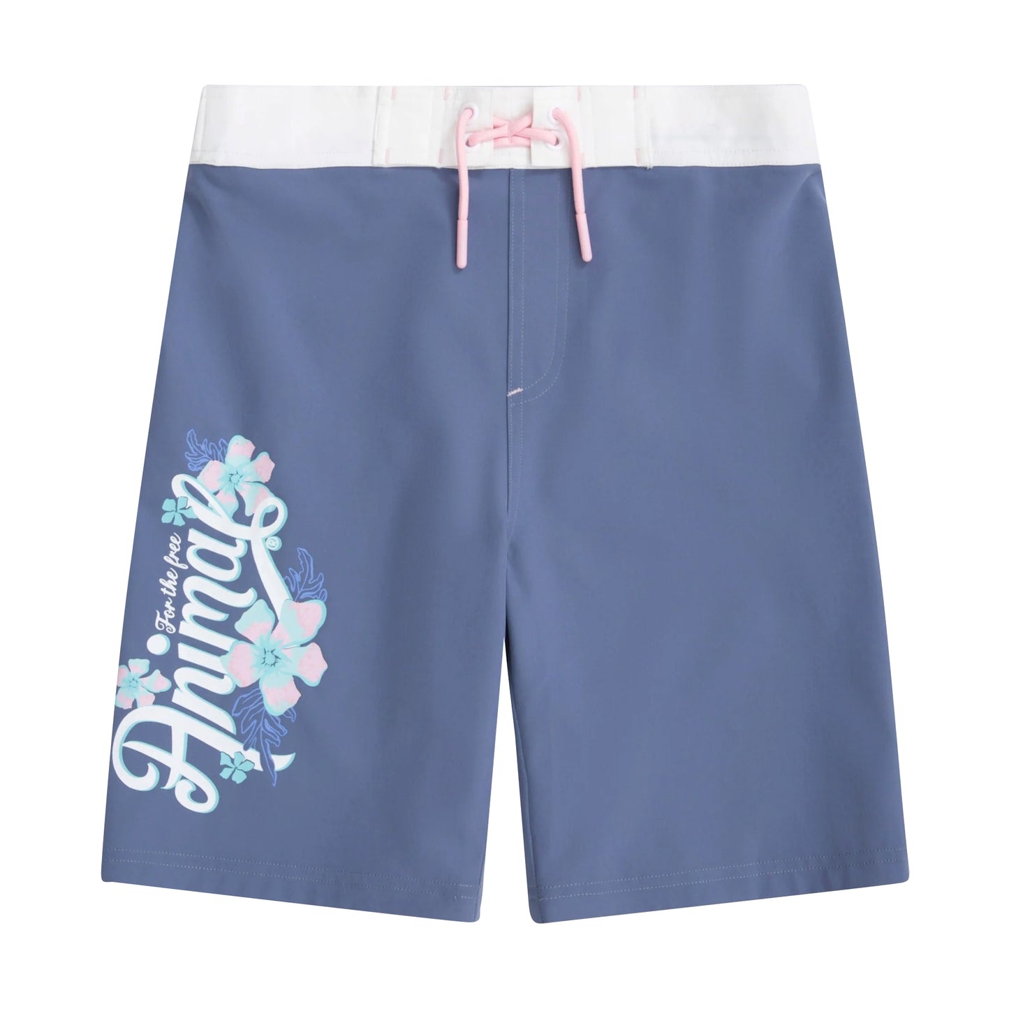 Blue - Front - Animal Girls Nora Classic Floral Swim Shorts