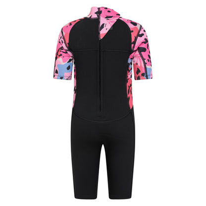 Mixed - Back - Mountain Warehouse Childrens-Kids Shorty Printed Wetsuit