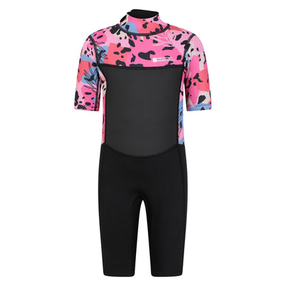 Mixed - Front - Mountain Warehouse Childrens-Kids Shorty Printed Wetsuit