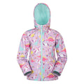 Pink-Blue - Front - Mountain Warehouse Childrens-Kids Exodus Unicorn Wind Resistant Soft Shell Jacket