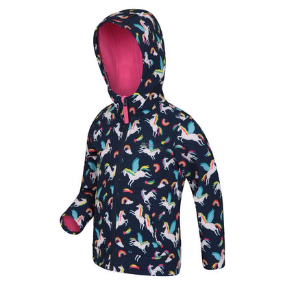 Navy - Lifestyle - Mountain Warehouse Childrens-Kids Exodus Unicorn Soft Shell Jacket