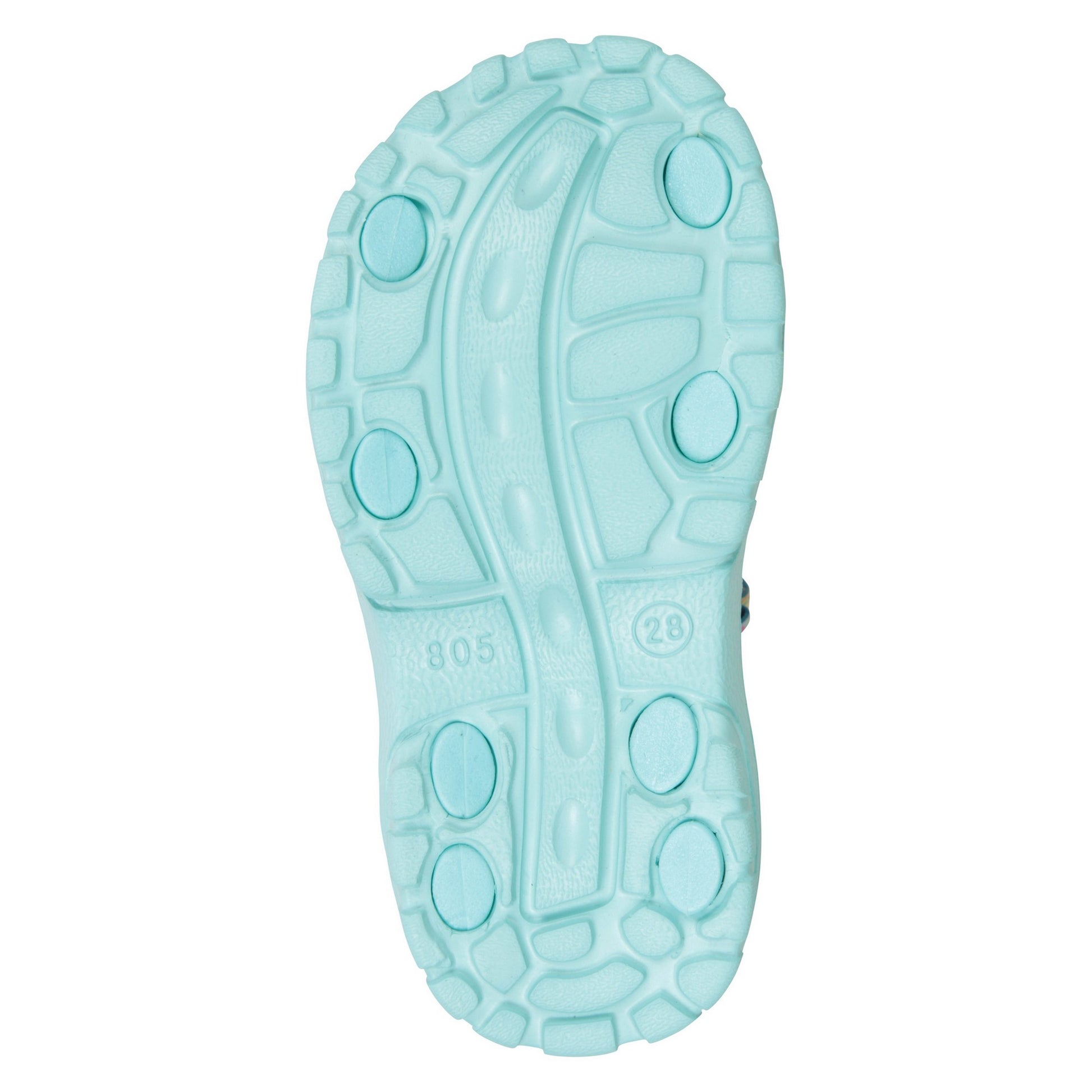 Turquoise - Close up - Mountain Warehouse Childrens-Kids Sand Leaf Print Sandals