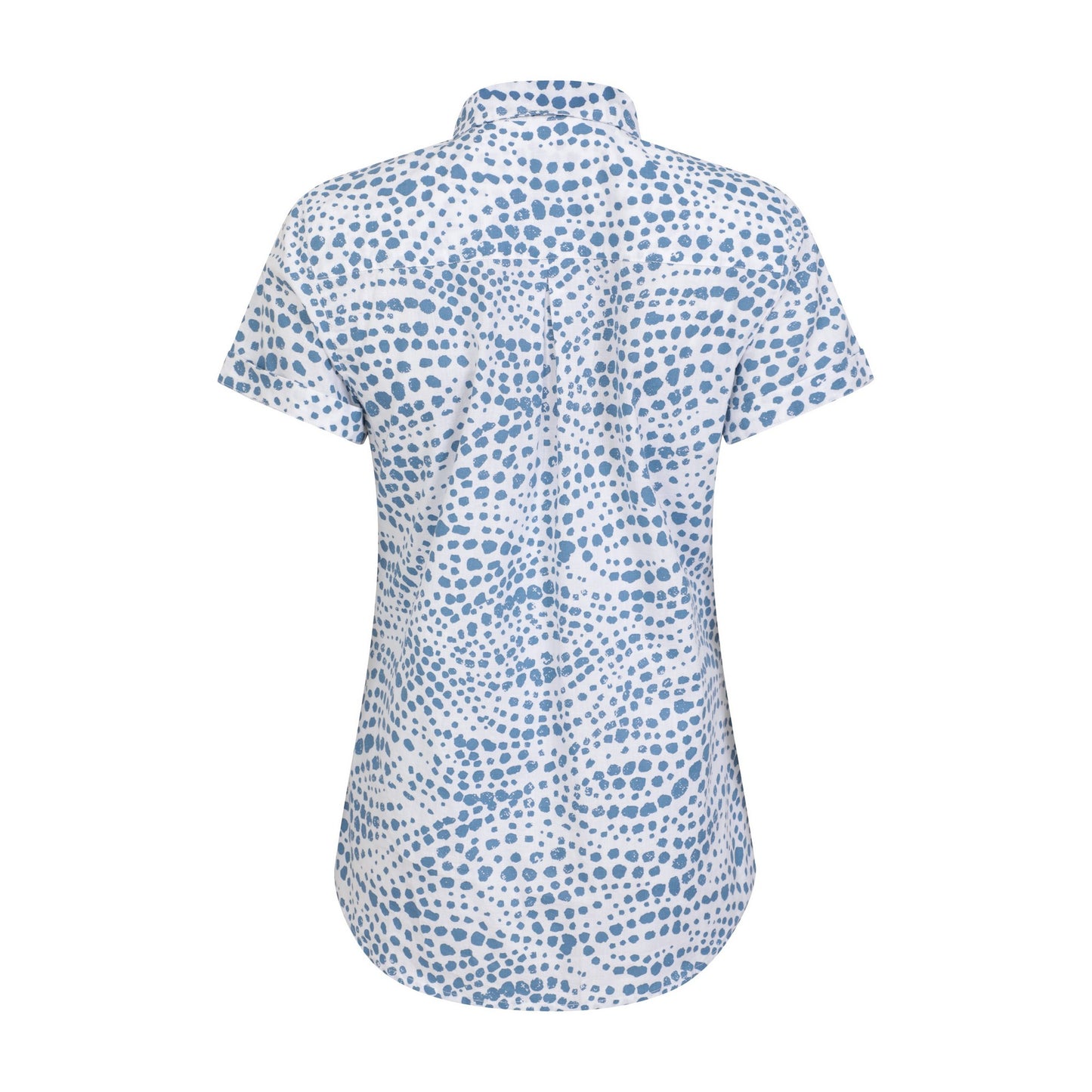 Blue - Back - Mountain Warehouse Womens-Ladies Coconut Spotted Short-Sleeved Shirt