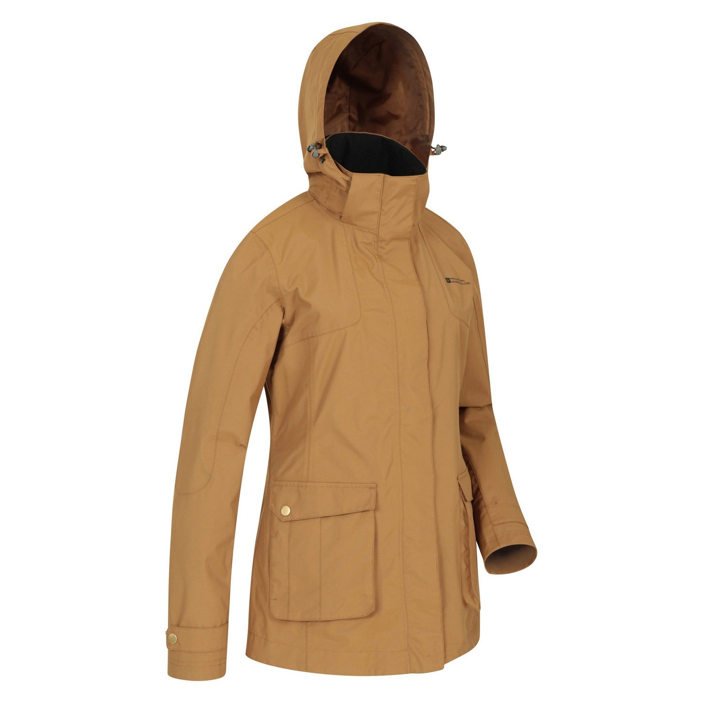 Mustard - Side - Mountain Warehouse Womens-Ladies Street Padded Waterproof Jacket