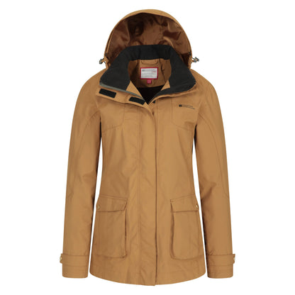 Mustard - Pack Shot - Mountain Warehouse Womens-Ladies Street Padded Waterproof Jacket