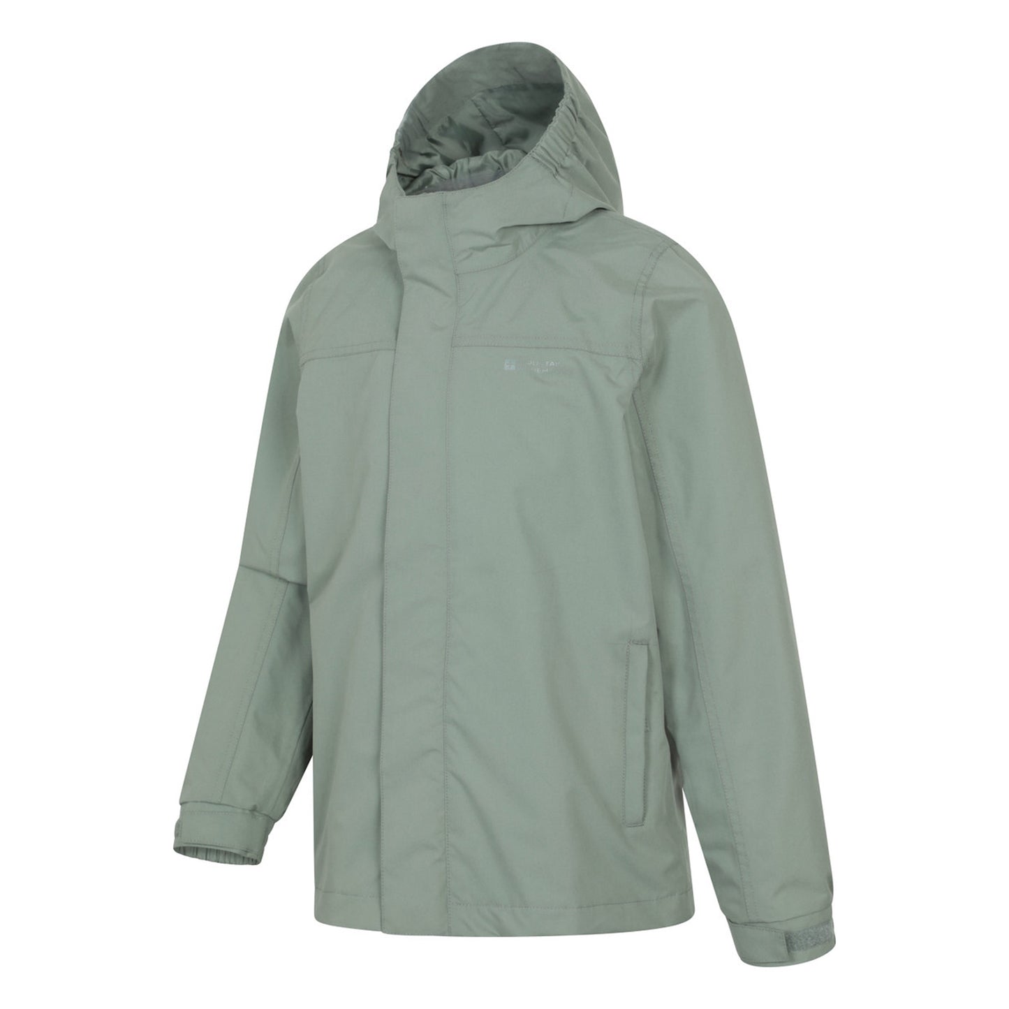 Dark Green - Side - Mountain Warehouse Childrens-Kids Solar Waterproof Jacket