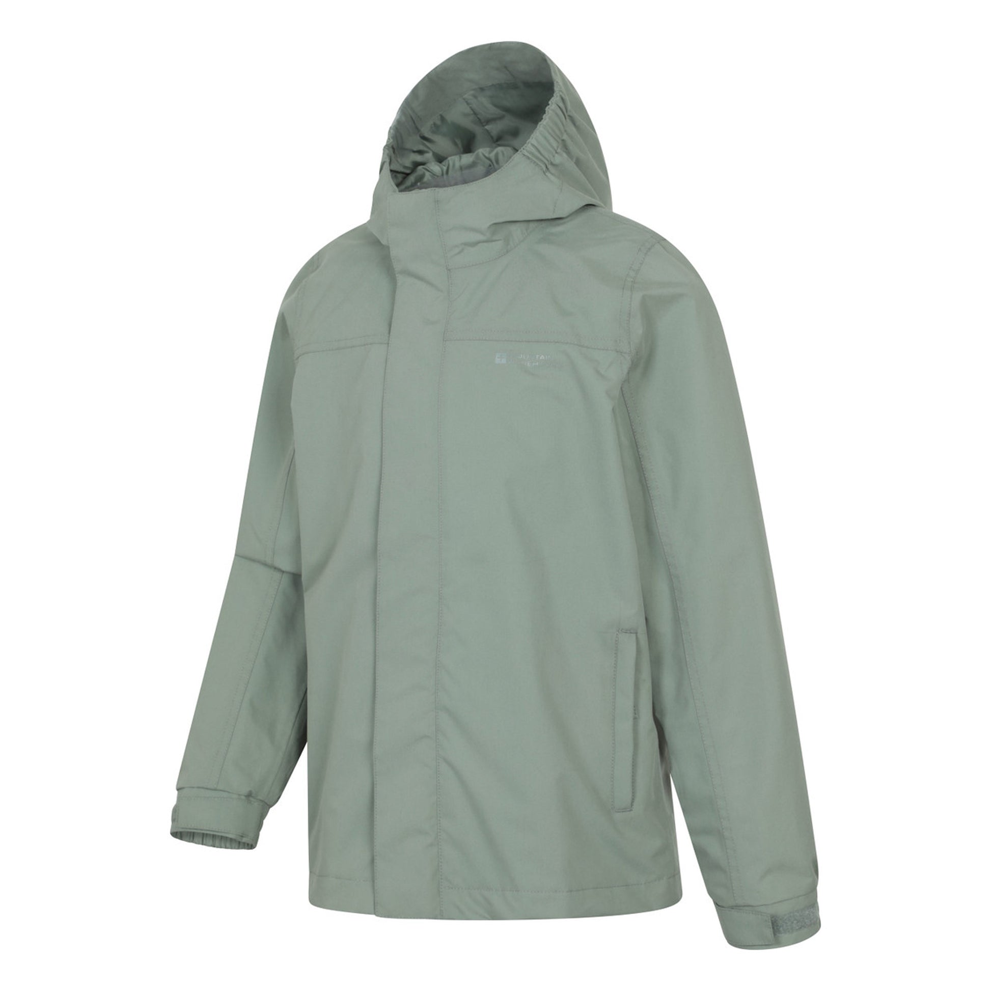 Dark Green - Side - Mountain Warehouse Childrens-Kids Solar Waterproof Jacket