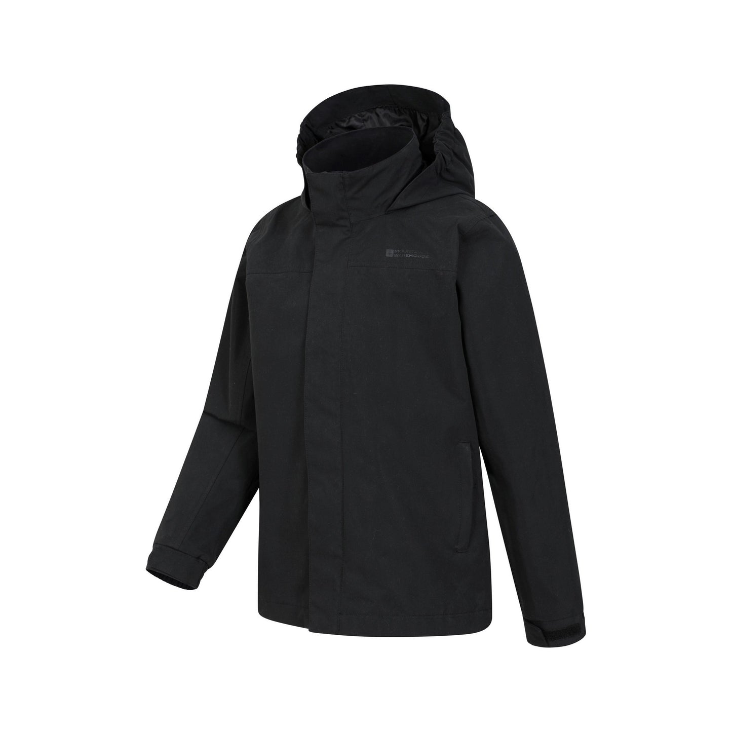 Black - Lifestyle - Mountain Warehouse Childrens-Kids Solar Waterproof Jacket