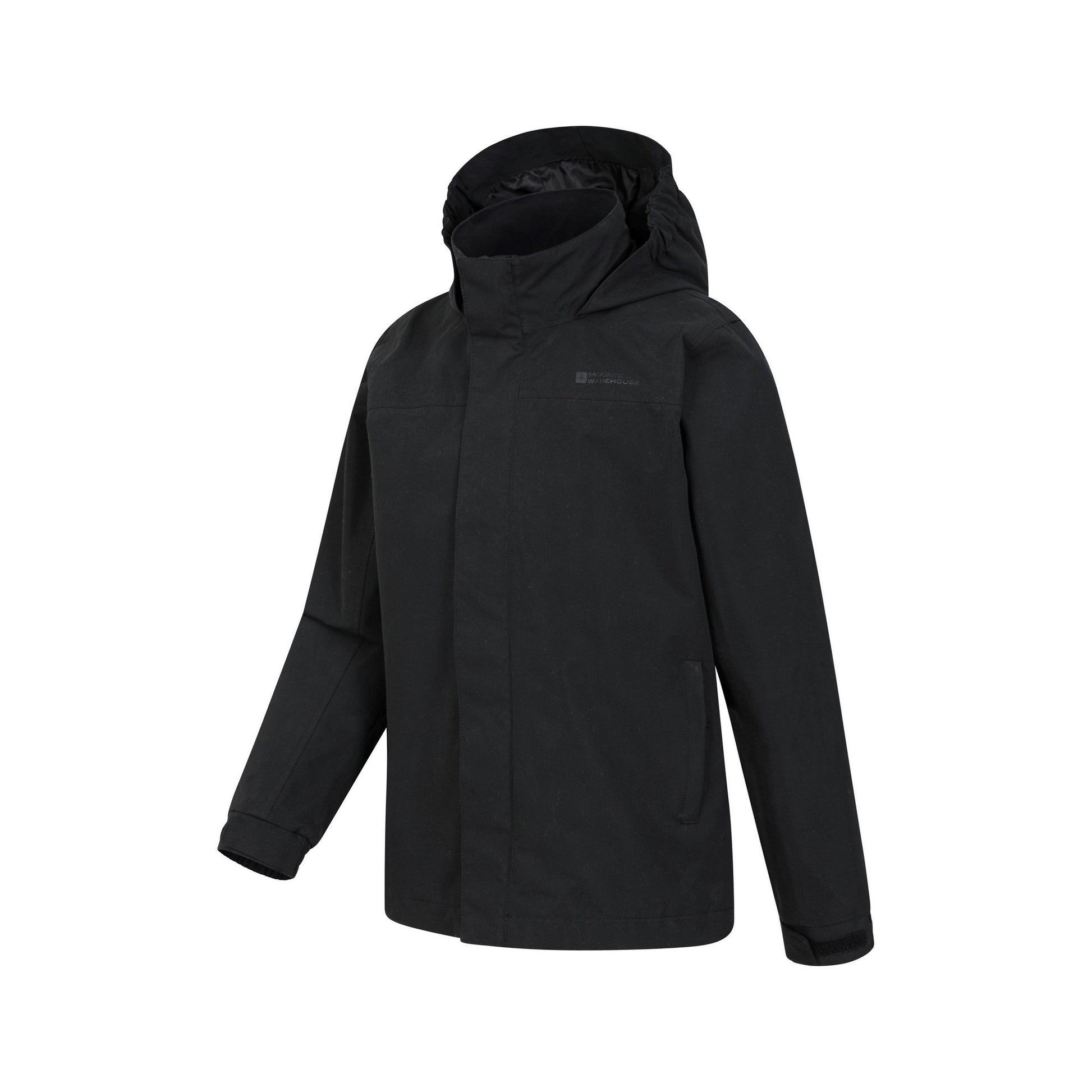 Black - Lifestyle - Mountain Warehouse Childrens-Kids Solar Waterproof Jacket