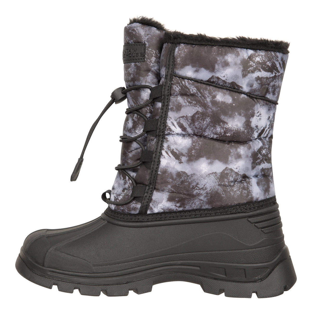 Monochrome - Back - Mountain Warehouse Childrens-Kids Whistler Adaptive Stars Snow Boots