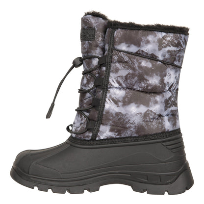 Monochrome - Back - Mountain Warehouse Childrens-Kids Whistler Adaptive Stars Snow Boots