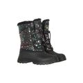 Jet Black - Front - Mountain Warehouse Childrens-Kids Whistler Adaptive Stars Snow Boots