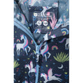 Blue-Pink-Green - Close up - Mountain Warehouse Baby Unicorn Rain Suit