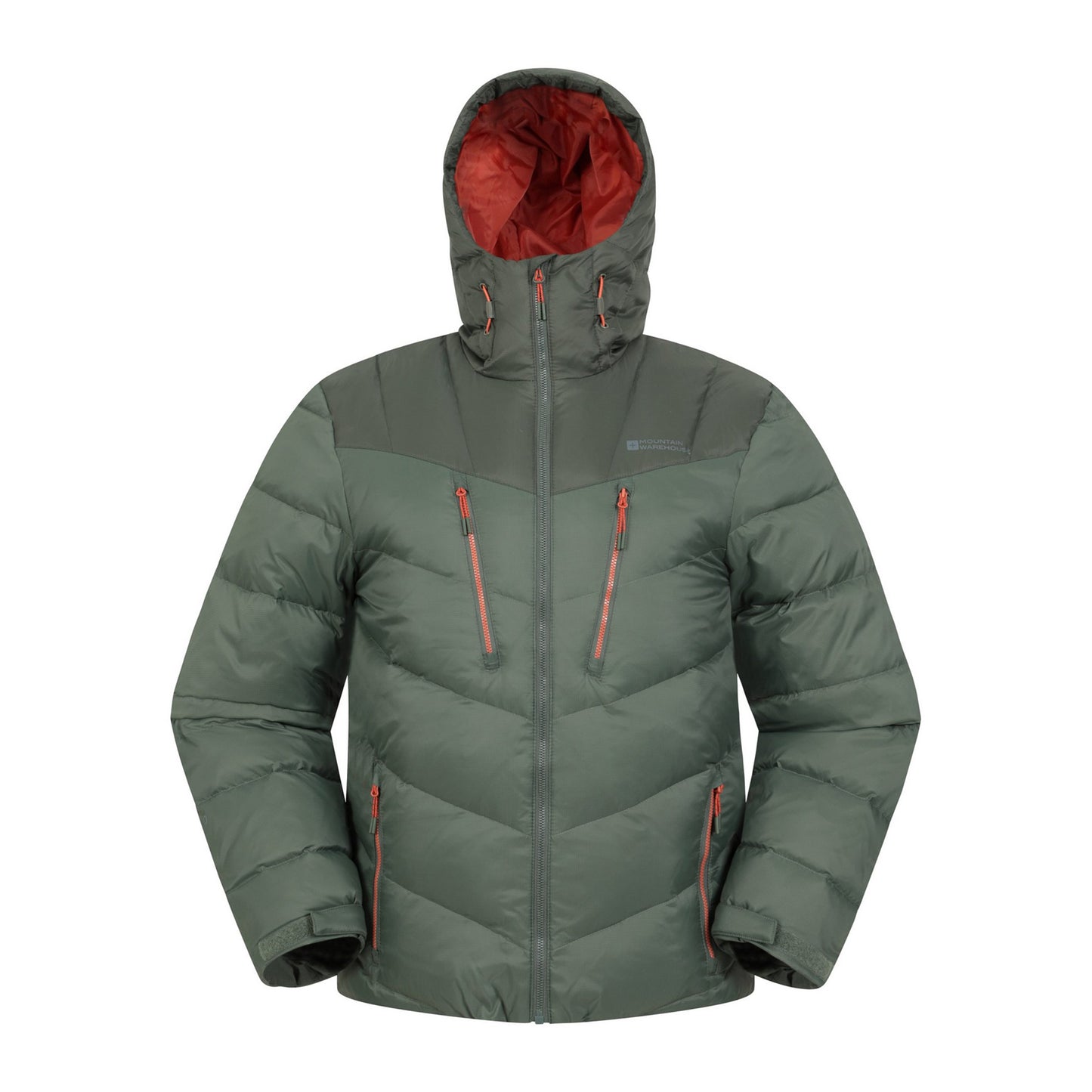 Khaki - Front - Mountain Warehouse Mens Barrier Extreme Down Jacket
