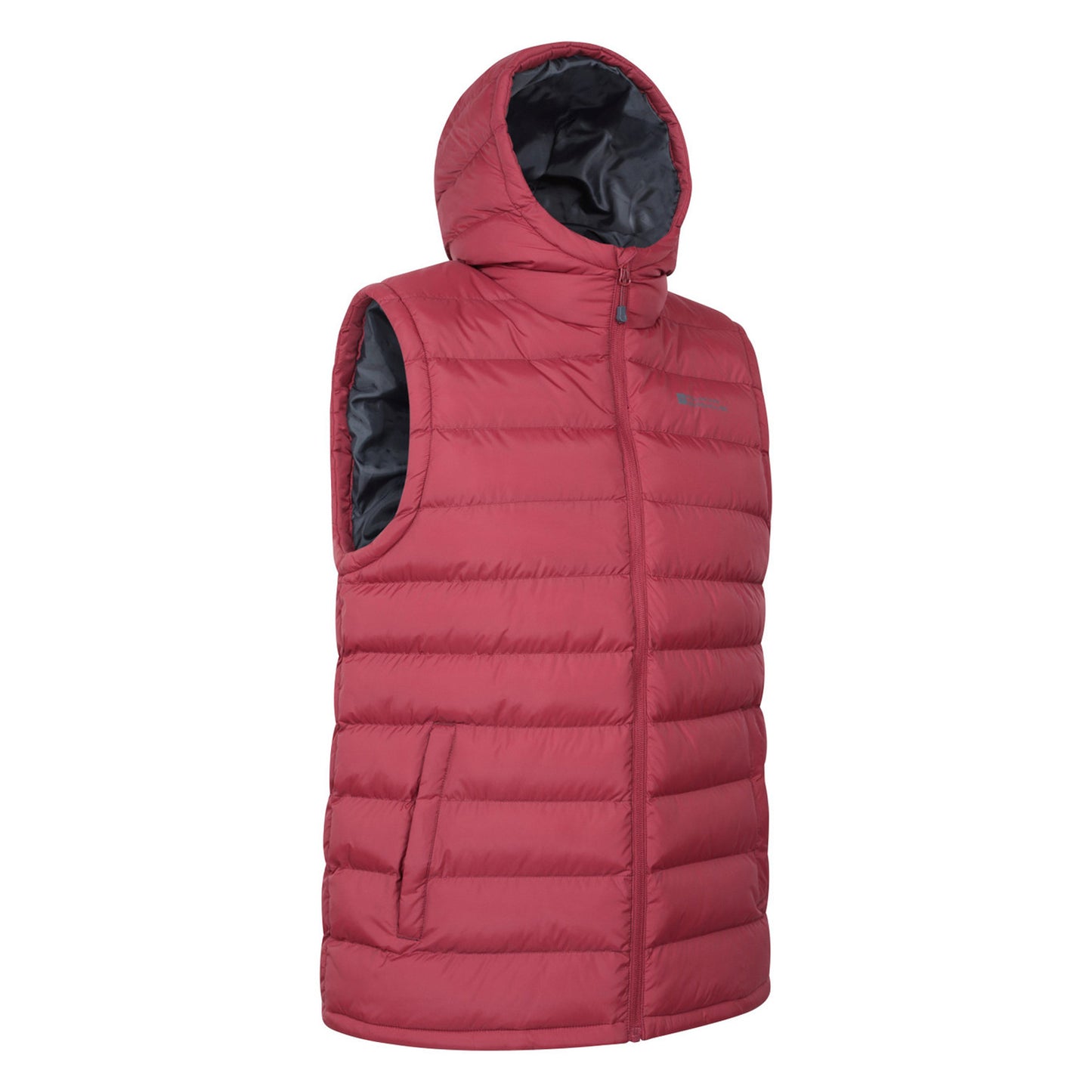 Red - Side - Mountain Warehouse Mens Seasons Hooded Padded Gilet