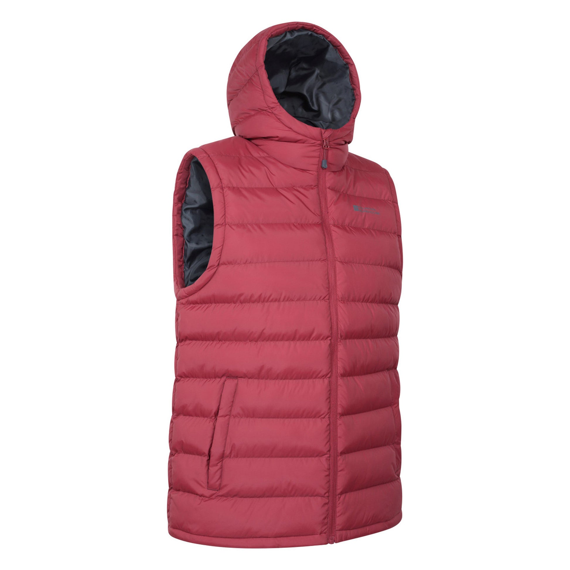 Red - Side - Mountain Warehouse Mens Seasons Hooded Padded Gilet