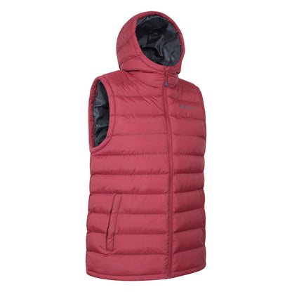 Red - Side - Mountain Warehouse Mens Seasons Hooded Padded Gilet