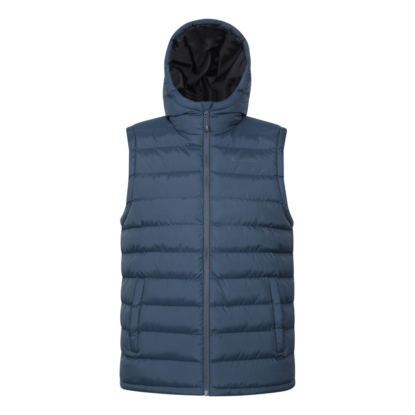Navy - Front - Mountain Warehouse Mens Seasons Hooded Padded Gilet