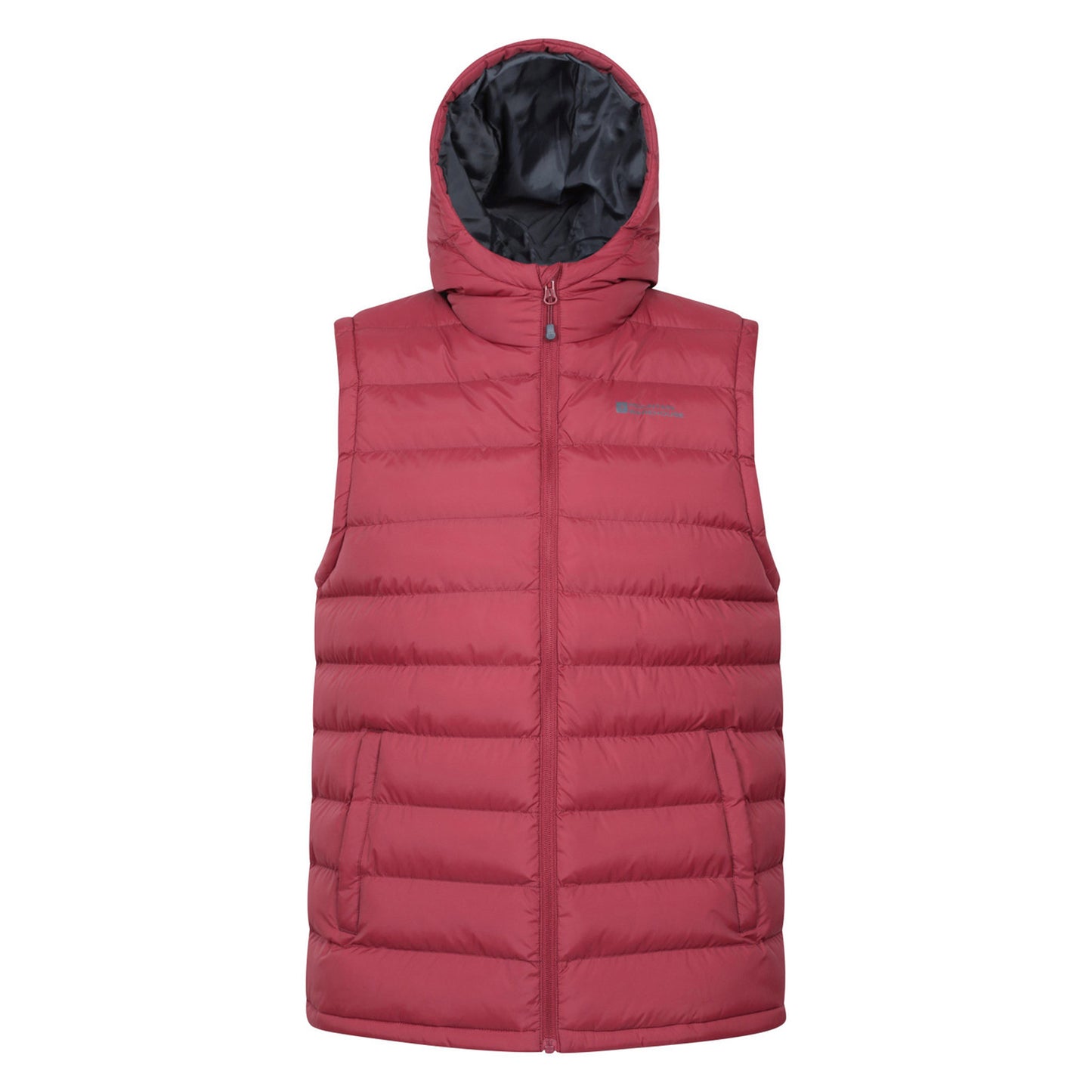 Red - Front - Mountain Warehouse Mens Seasons Hooded Padded Gilet