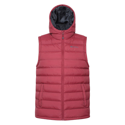 Red - Front - Mountain Warehouse Mens Seasons Hooded Padded Gilet