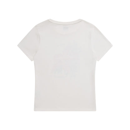 White - Back - Animal Womens-Ladies Carina Hibiscus Organic T-Shirt