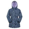 Dusky Purple - Front - Mountain Warehouse Childrens-Kids Dale Leopard Print Lightweight Waterproof Jacket
