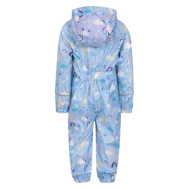 Lilac - Close up - Mountain Warehouse Baby Rainbow Waterproof Rain Suit