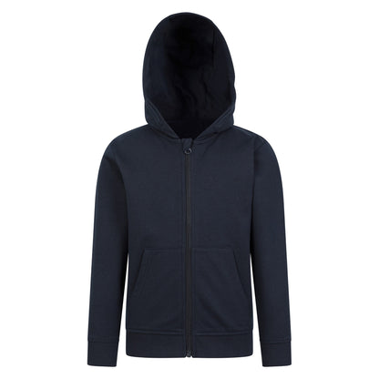 Navy - Front - Mountain Warehouse Childrens-Kids Essentials Full Zip Hoodie