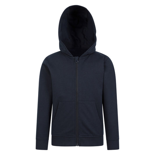 Navy - Front - Mountain Warehouse Childrens-Kids Essentials Full Zip Hoodie