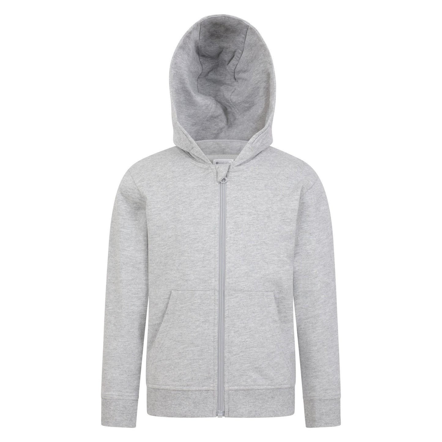 Grey - Front - Mountain Warehouse Childrens-Kids Essentials Full Zip Hoodie