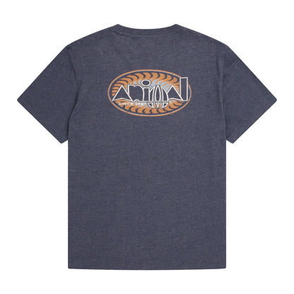 Dark Blue - Back - Animal Mens Chase Graphic Print Organic T-Shirt