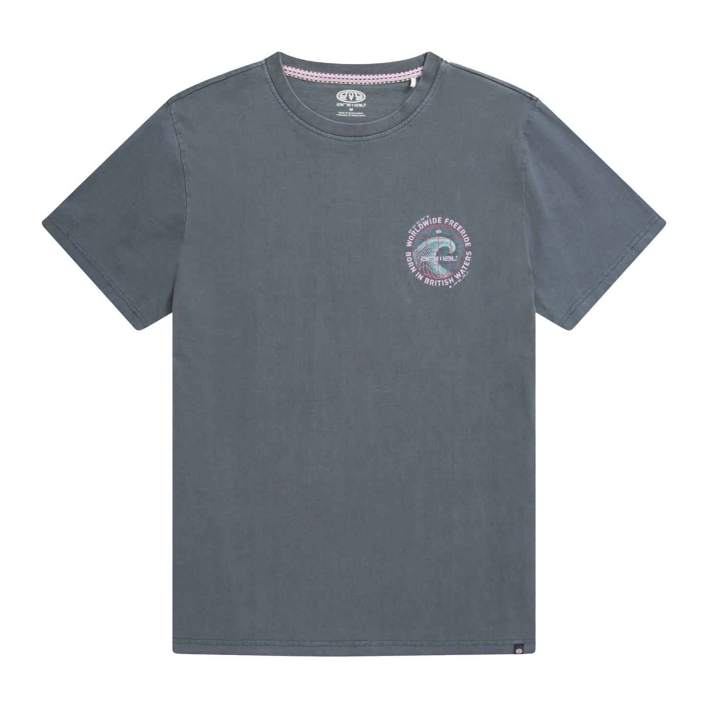 Petrol - Front - Animal Mens Chase Back Print Organic T-Shirt