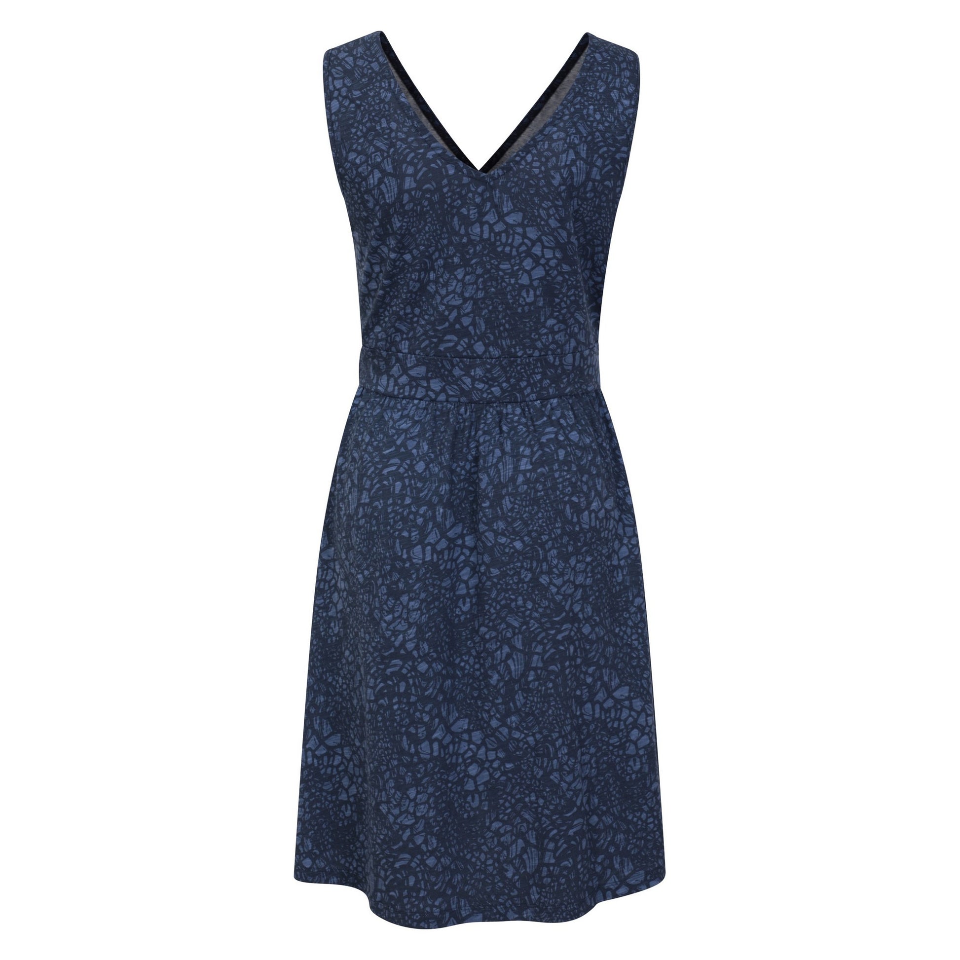 Navy - Back - Mountain Warehouse Womens-Ladies Newquay Giraffe Print Sleeveless Dress