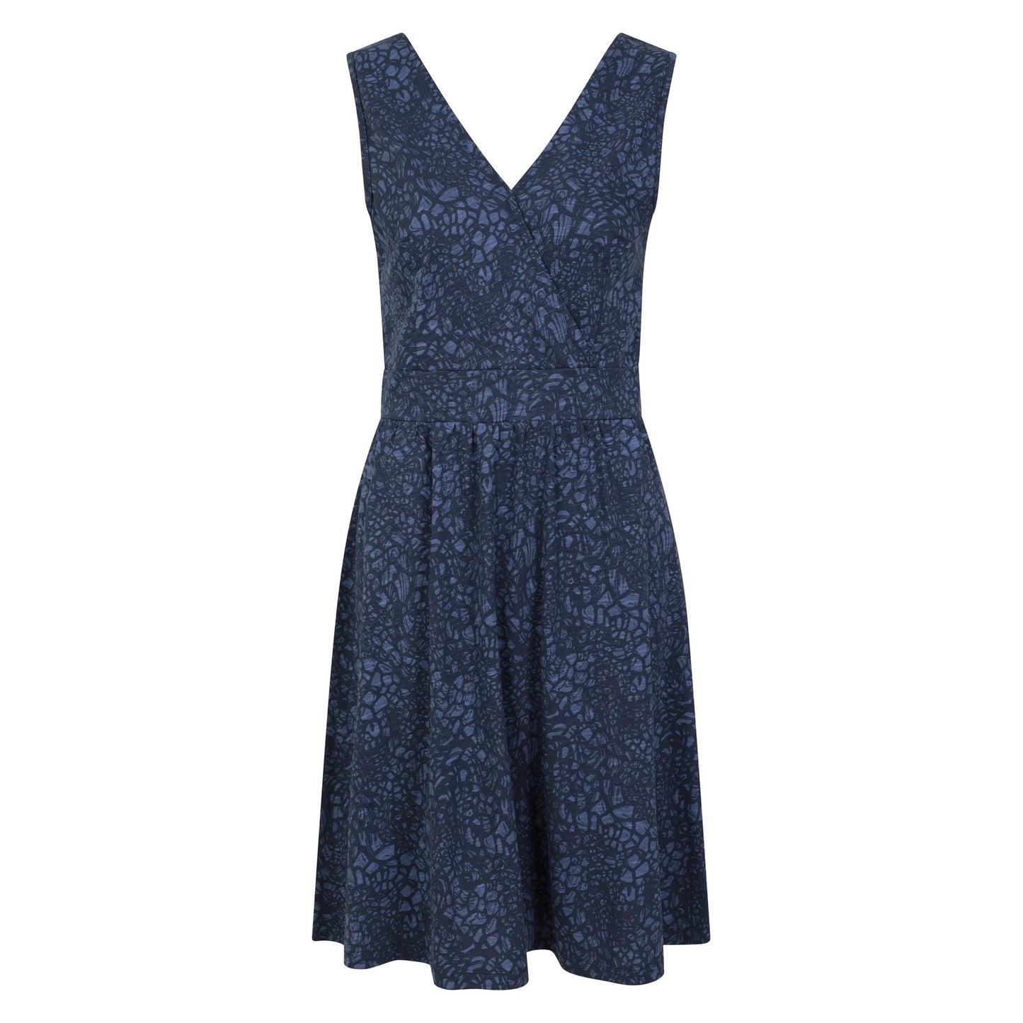 Navy - Front - Mountain Warehouse Womens-Ladies Newquay Giraffe Print Sleeveless Dress