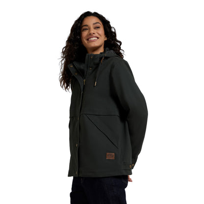 Dark Green - Side - Animal Womens-Ladies Padstow Organic Cotton Jacket