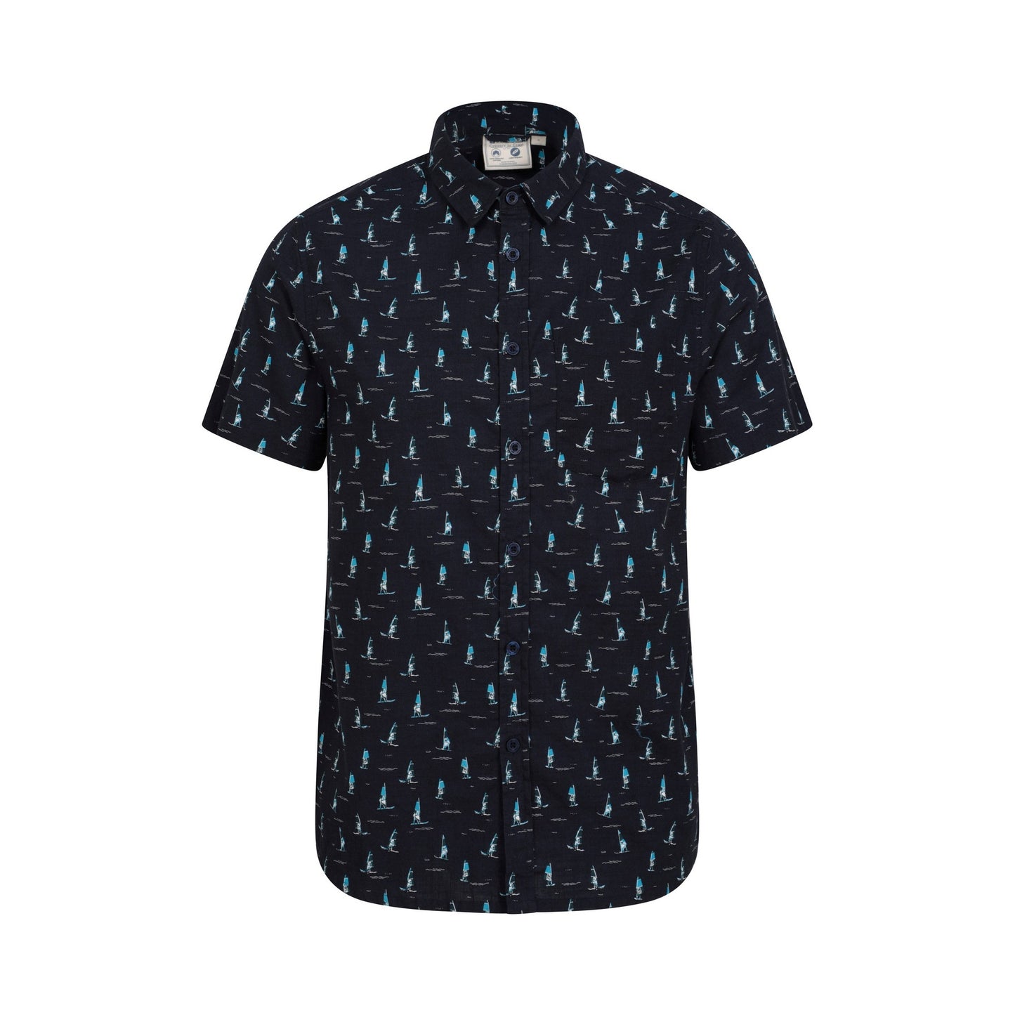Dark Blue - Front - Mountain Warehouse Mens Preston Illustration Sailboat Shirt
