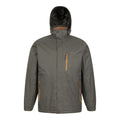Dark Green - Front - Mountain Warehouse Mens Bracken Extreme 3 in 1 Waterproof Jacket
