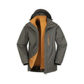 Grey - Side - Mountain Warehouse Mens Bracken Extreme 3 in 1 Waterproof Jacket