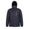 Dark Blue - Front - Mountain Warehouse Mens Bracken Extreme 3 in 1 Waterproof Jacket