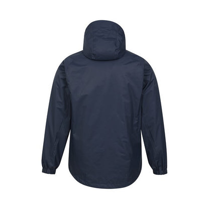 Indigo - Back - Mountain Warehouse Mens Bracken Extreme 3 in 1 Waterproof Jacket
