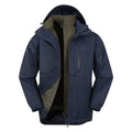 Blue - Pack Shot - Mountain Warehouse Mens Bracken Extreme 3 in 1 Waterproof Jacket