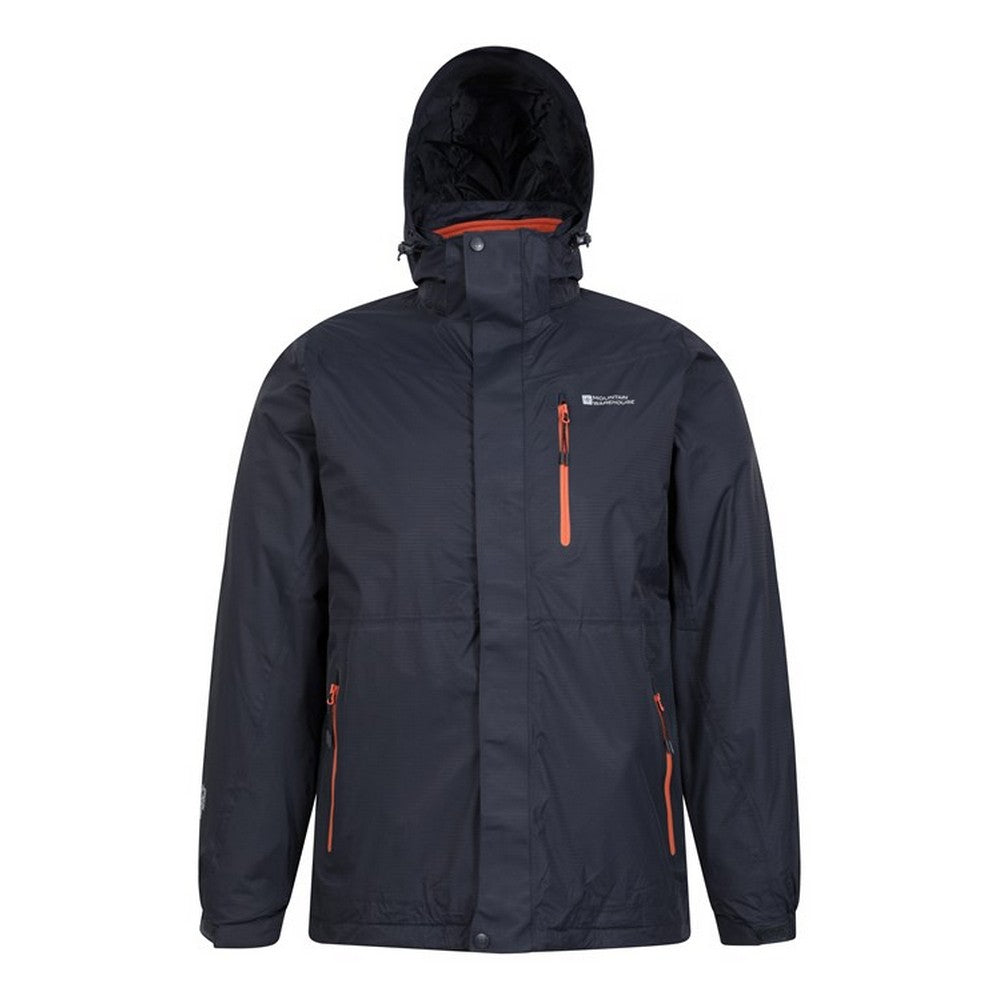 Dark Blue - Front - Mountain Warehouse Mens Bracken Extreme 3 in 1 Waterproof Jacket