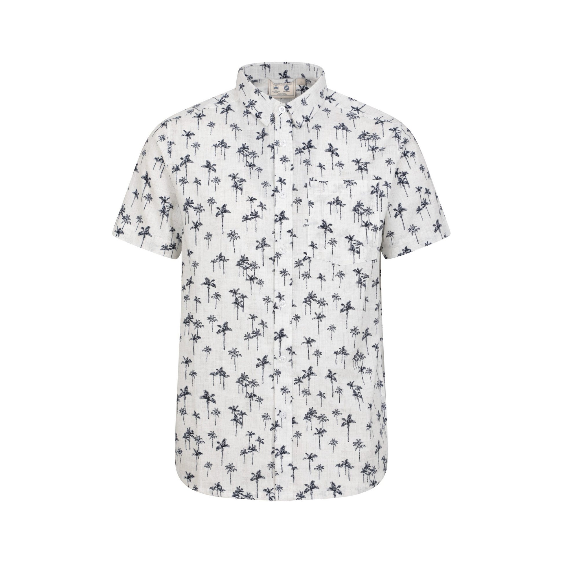 Off White - Front - Mountain Warehouse Mens Preston Illustration Palm Tree Shirt