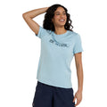 Pale Blue - Side - Animal Womens-Ladies Latero Hybrid Swimming T-Shirt