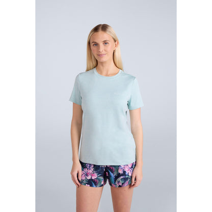 Light Blue - Front - Animal Womens-Ladies Latero Hybrid Swimming T-Shirt