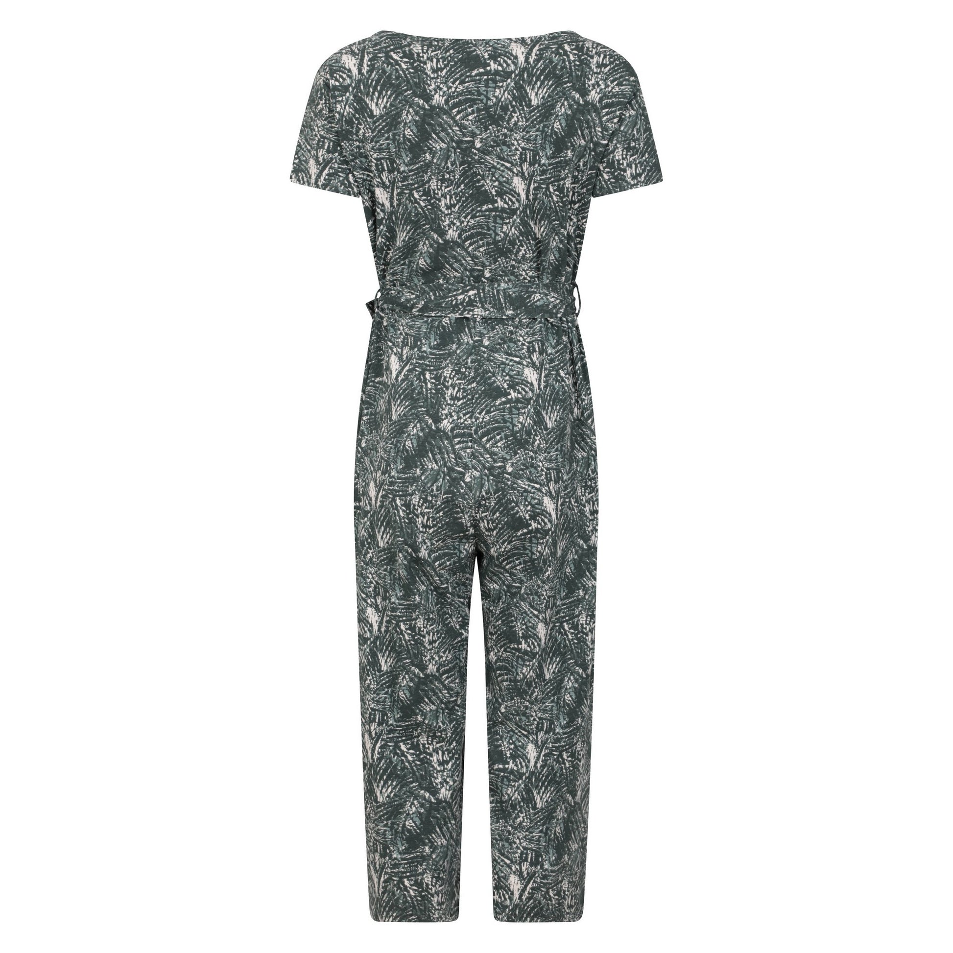 Khaki Green - Back - Mountain Warehouse Womens-Ladies Santorini Floral Wrap Jumpsuit